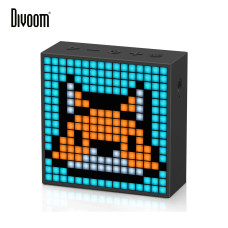 Divoom Timebox Evo Bluetooth Portable Speaker with Clock Alarm Programmable LED Display for Pixel Art Creation Unique Gift