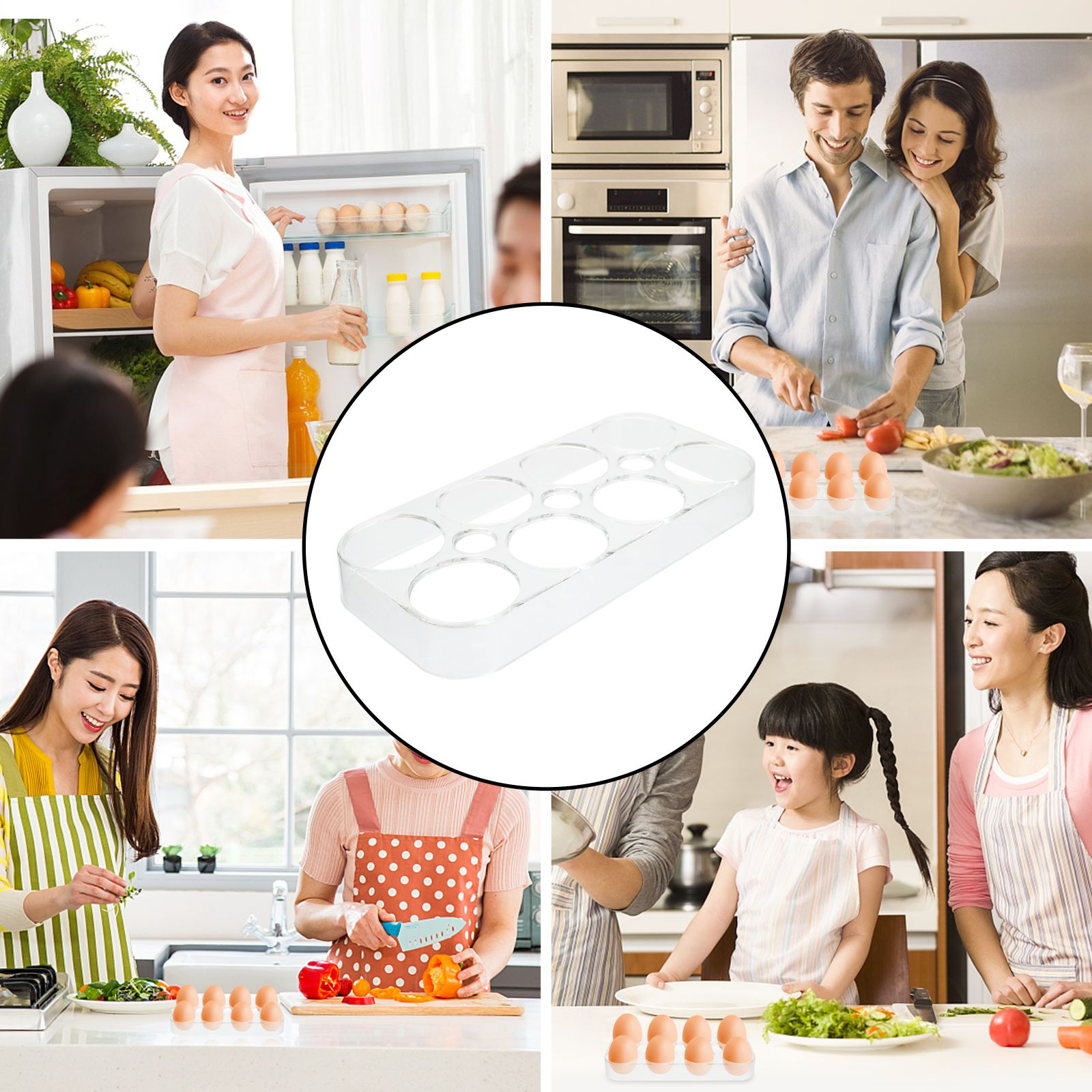 6/8grids Holder Egg Container Egg Holder for Refrigerator Egg Storage Box Egg Holder Tray Egg Storage - Image 12