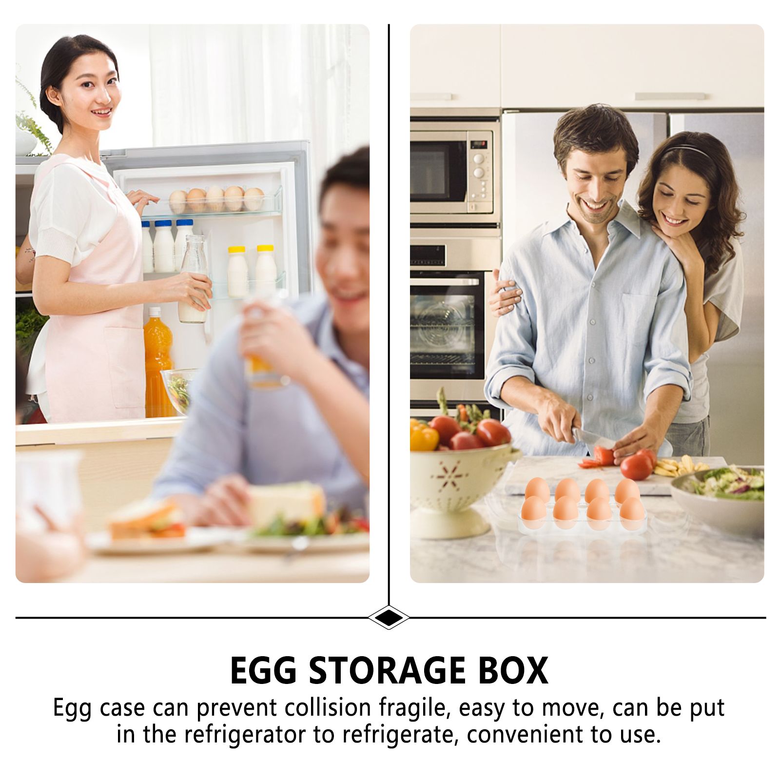 6/8grids Holder Egg Container Egg Holder for Refrigerator Egg Storage Box Egg Holder Tray Egg Storage - Image 15