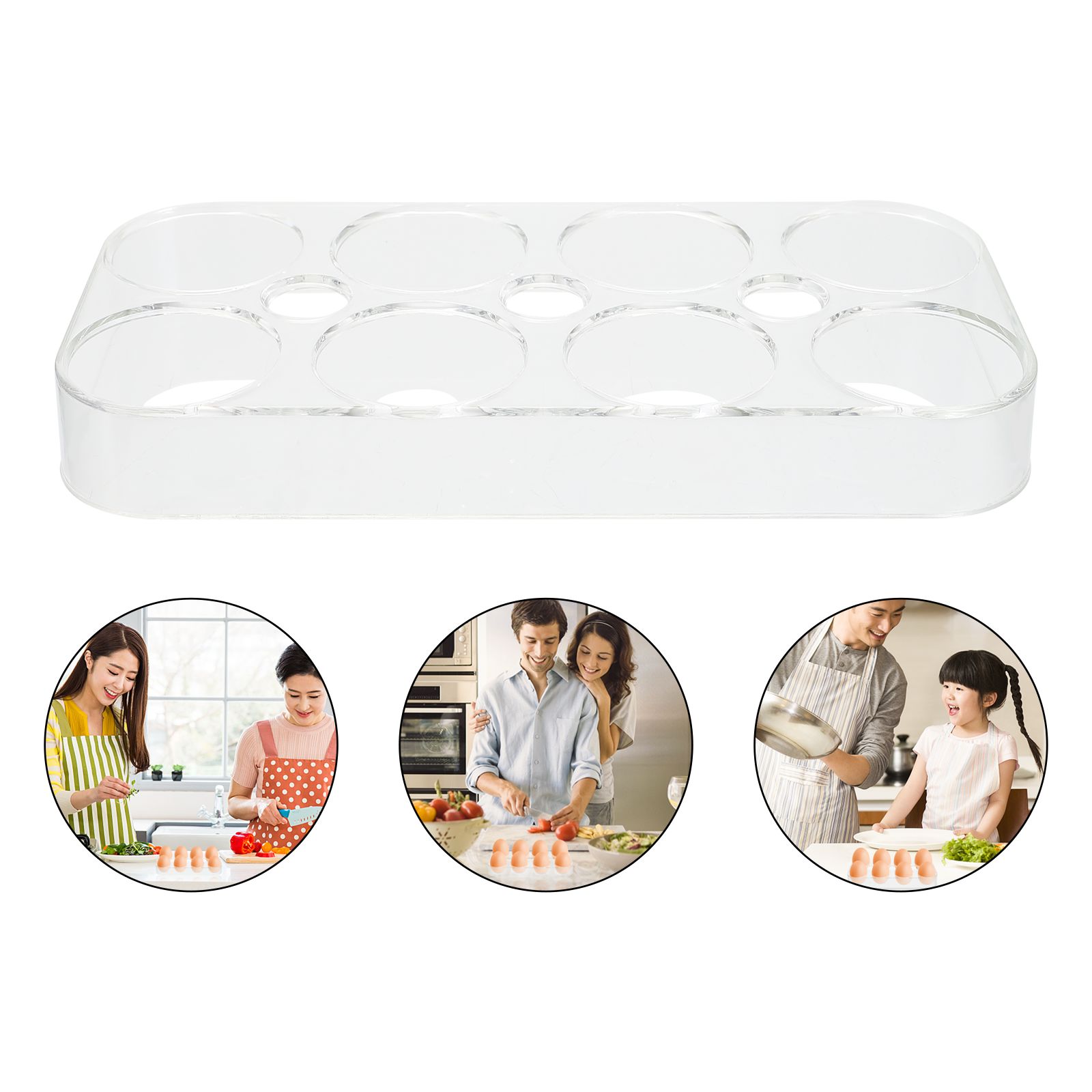 6/8grids Holder Egg Container Egg Holder for Refrigerator Egg Storage Box Egg Holder Tray Egg Storage - Image 9