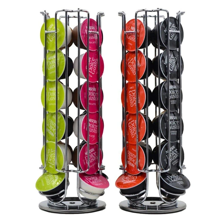 LMETJMA 360-degree Rotation 24 Dolce Gusto Coffee Capsule Holder Coffee Capsule Stand Coffee Capsule Storage Rack JT222 - Image 11