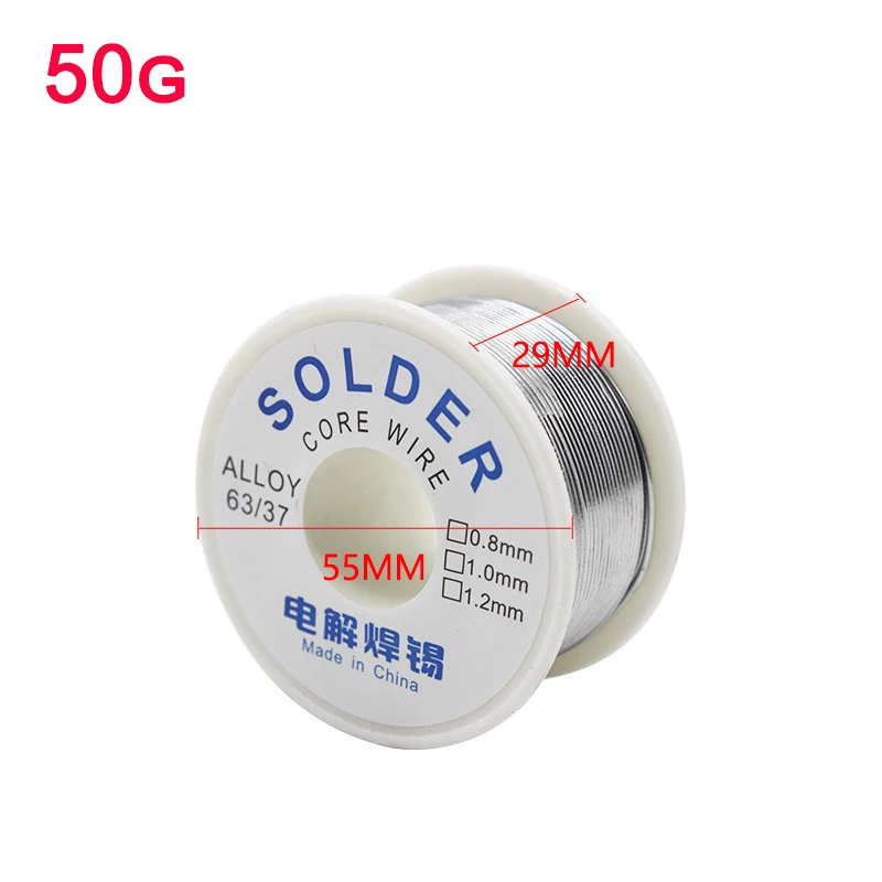 50g-200g Rosin Core Tin Solder Wire 63/37 Solder Wire Dia 0.8MM/1.0MM High Purity Fusible Tin Easy Melt Wire Circuit Repair - Image 11