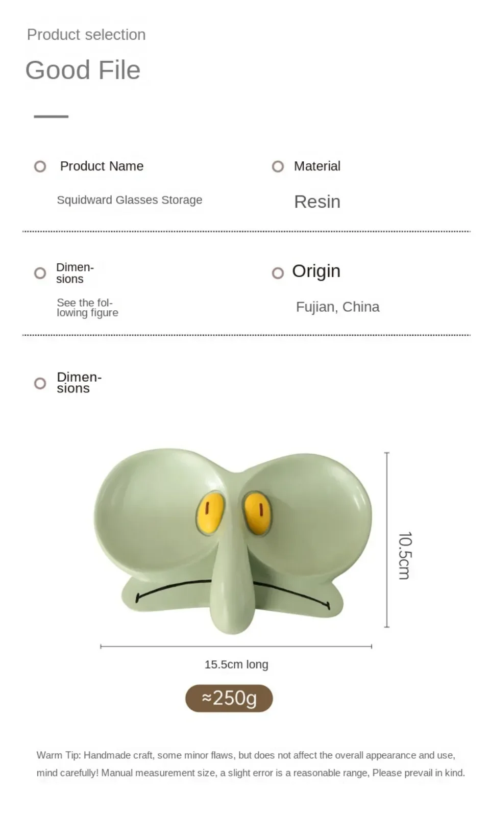 Cartoon Tray Sponges Baby Octopus Brother Glasses Frame Jewelry Box Storage Tray Decoration Cute Office Desktop Decorative Tray - Image 13
