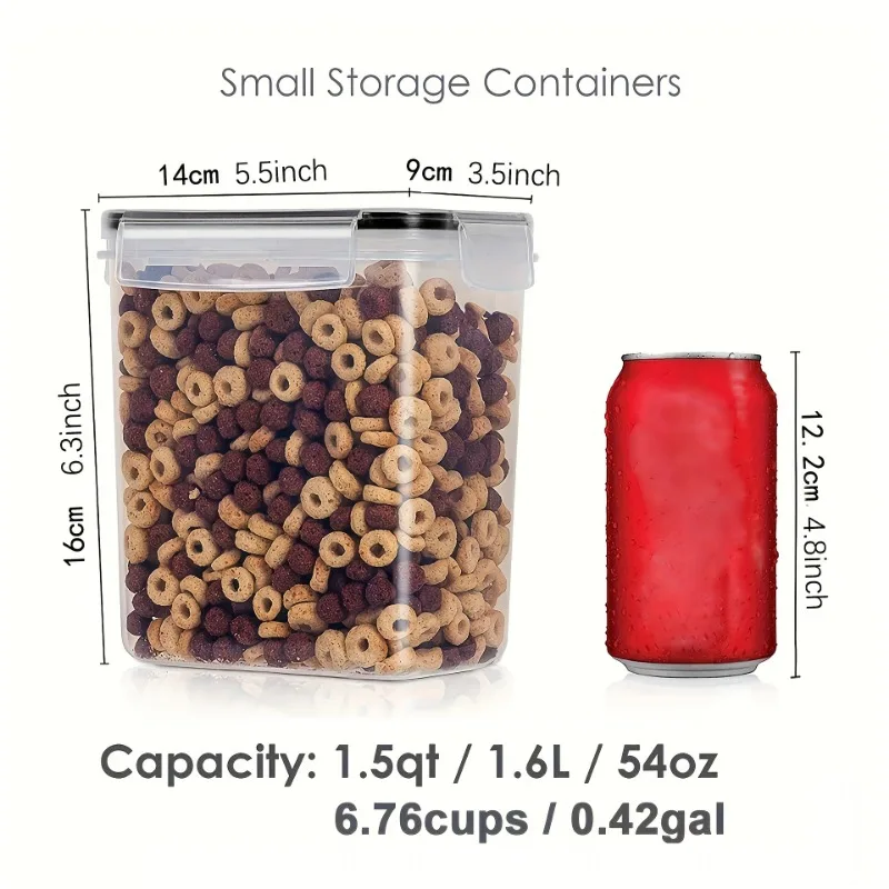6Pcs Airtight Food Storage Containers Kitchen Pantry Storage Containers For Sugar, Flour And Baking Supplies Kitchen Accessories - Image 6