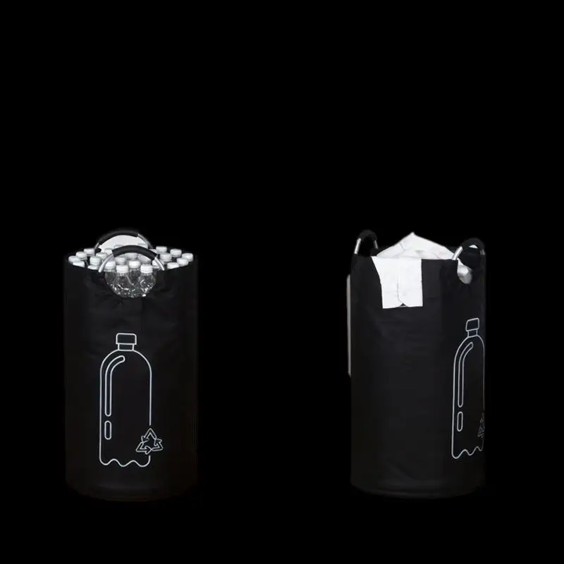Big Space 82L Bottle Collection Basket with Comfortable Aluminum Handle, Folding Waste Bottle Storage, Recycling Bin. - Image 4