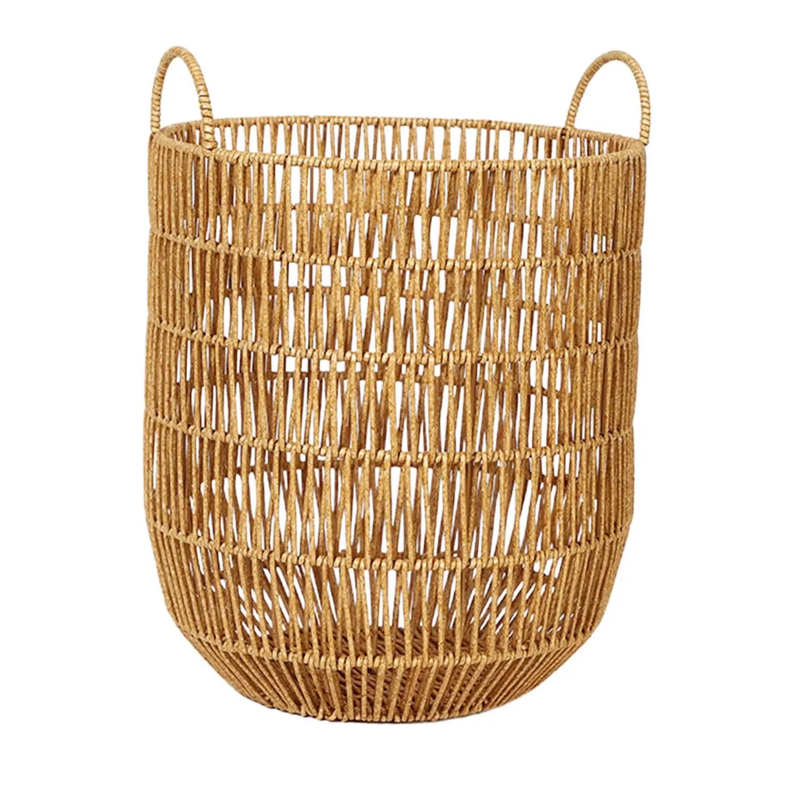 Laundry Basket Bins Toys Bin Clothes Storage Hamper with Handle Wicker Baskets for Home Bathroom Laundry Room Nursery Pillows - Image 2