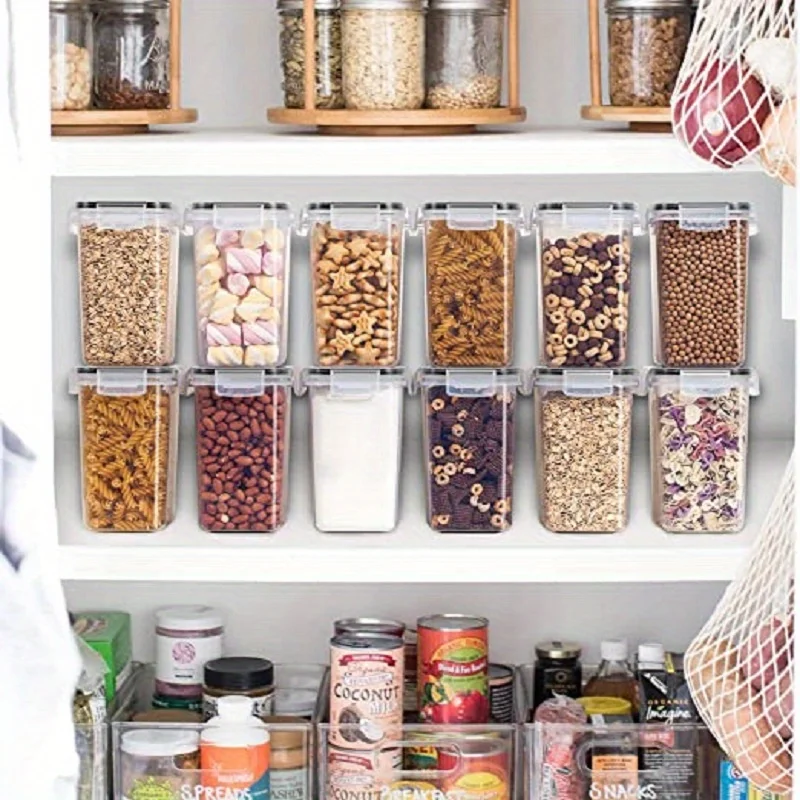 6Pcs Airtight Food Storage Containers Kitchen Pantry Storage Containers For Sugar, Flour And Baking Supplies Kitchen Accessories - Image 13