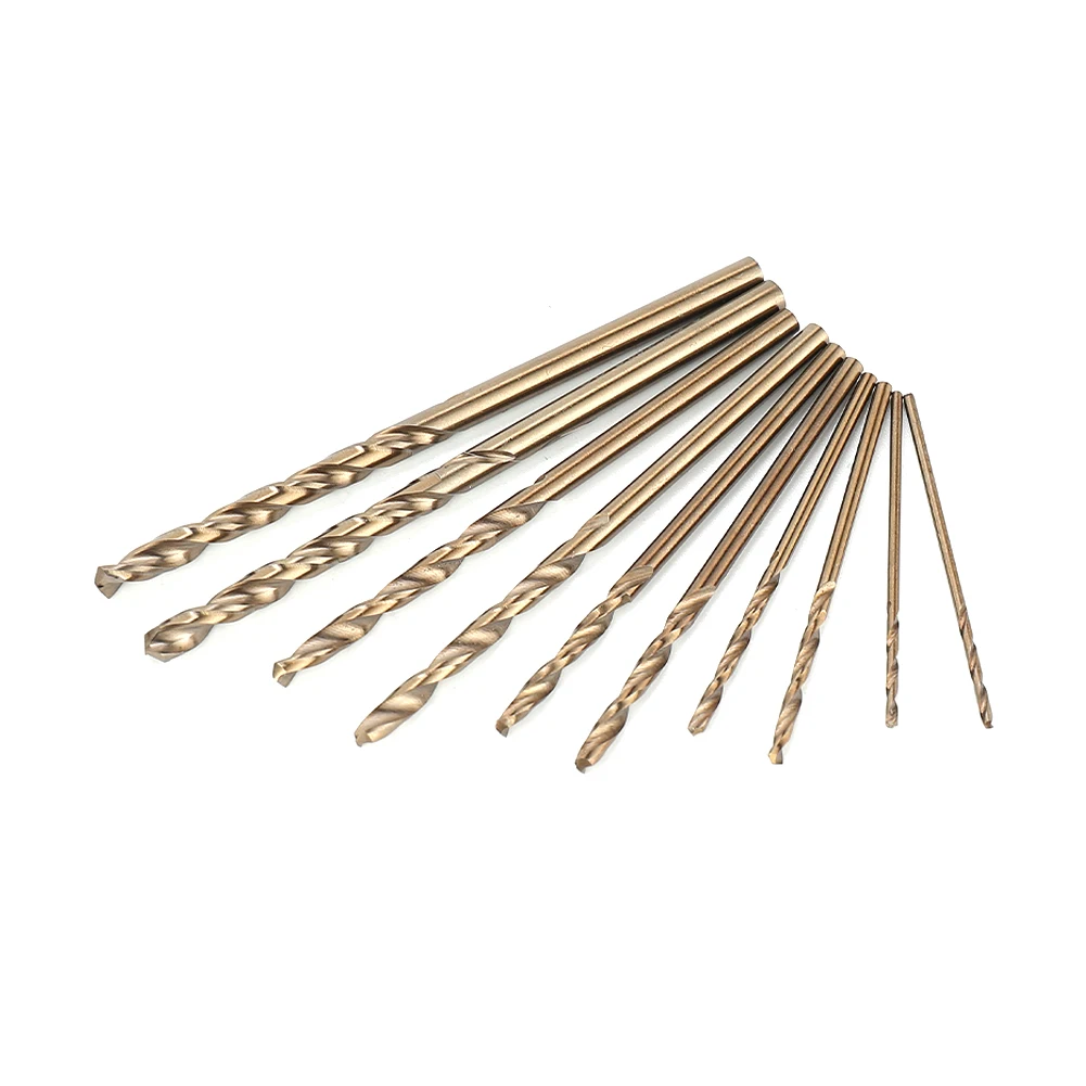 10pcs/set HSS M35 Cobalt Drill Bits 1-3mm for Metal/Stainless Steel - High-Speed Steel Cobalt Coated Drill Bits with Enhanced - Image 8