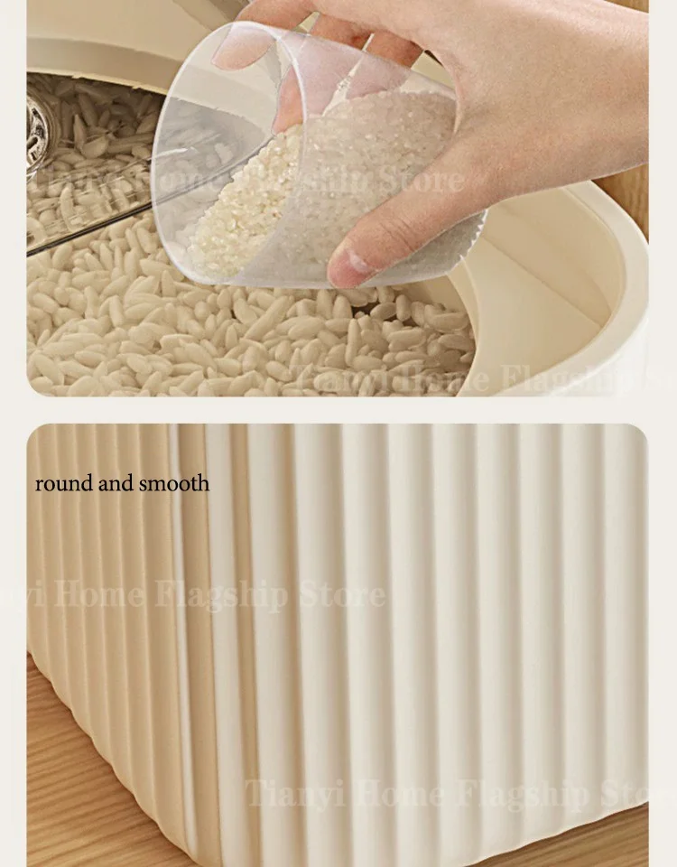 5/10/15KG Rice Storage Box Home with Lid Insect Proof Moisture Proof Rice Box Sealed Jar Kitchen Container Storing Dry Grain - Image 18