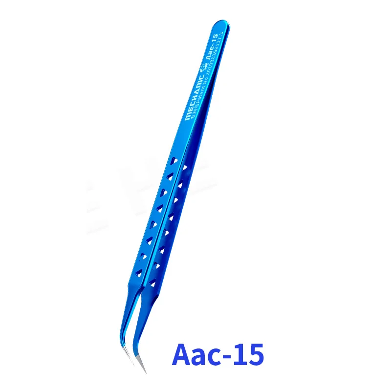 MECHANIC Aac-14/15 High Precision Stainless Steel Tweezers Hole Heat Dissipation for Phone Repair Flying Wire Spot Welding Clip - Image 8