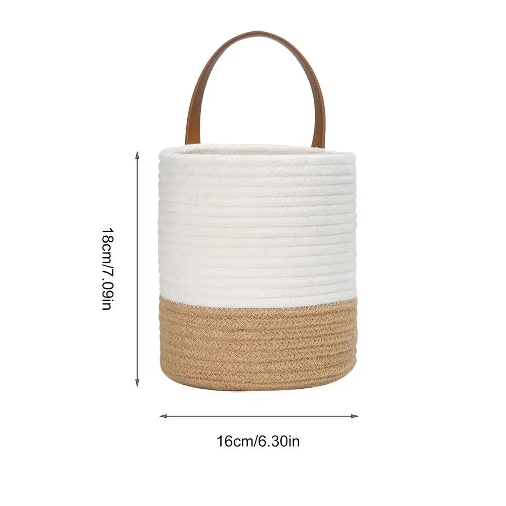 Rope Woven Baskets for Organizing Woven Rope Storage Basket Multifunctional Toy Basket for Desktop Nursery Office Bathroom Books - Image 7