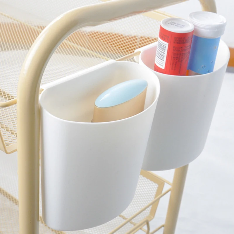 Household Back Hanging Plastic Storage Basket Kitchen Bathroom Mini Organizers Small Things Portable Storage Box Container - Image 2