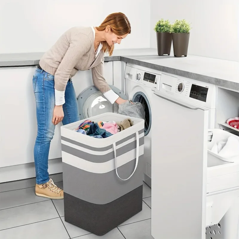 75L Large Laundry bags Baskets with Handles Durable Dirty Clothes Hamper Storage Basket for Home Dorm Hotels Laundry 2030