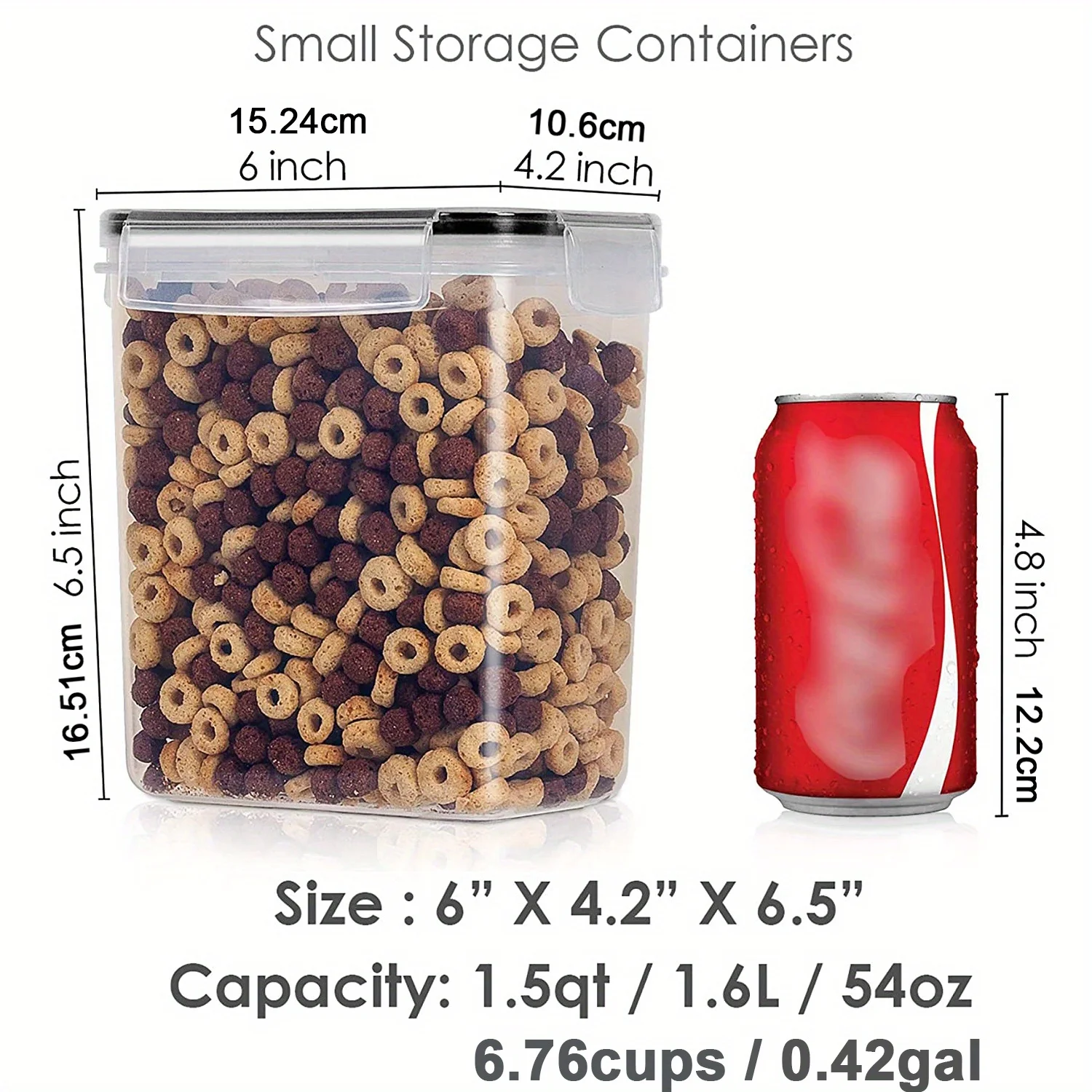6Pcs Airtight Food Storage Containers Kitchen Pantry Storage Containers For Sugar, Flour And Baking Supplies Kitchen Accessories - Image 8
