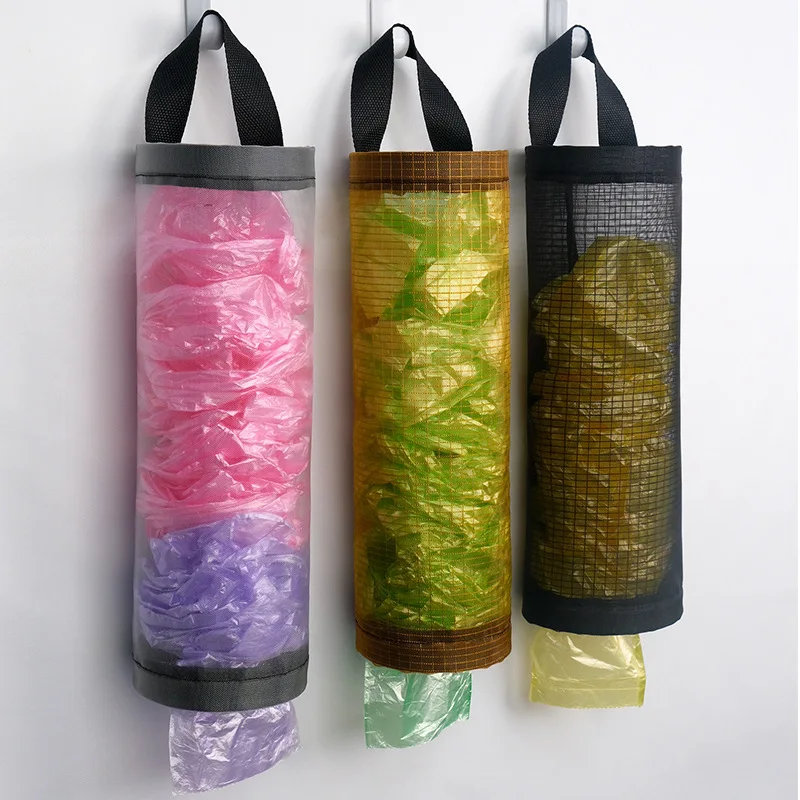 3/2/1PC Home Grocery Bag Holder Wall Mount Plastic Bag Holder Dispenser Hanging Storage Garbage Bag Kitchen Garbage Organizers - Image 13