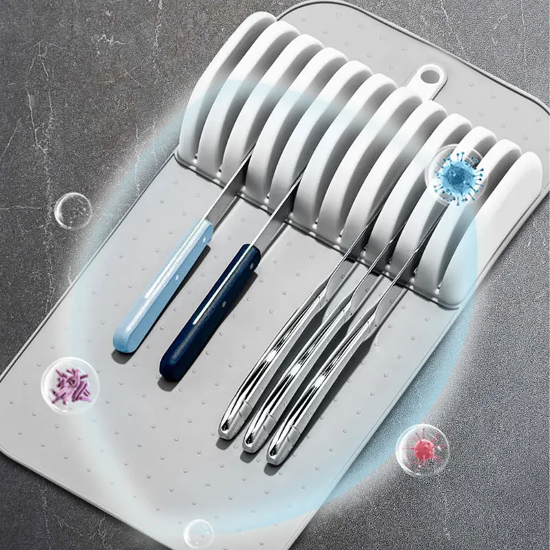 Large Knife Mat Non-Slip Drawer Knifes Organizer 5 Slots and 11 Slots Knives Holder Home Kitchen Organization - Image 10