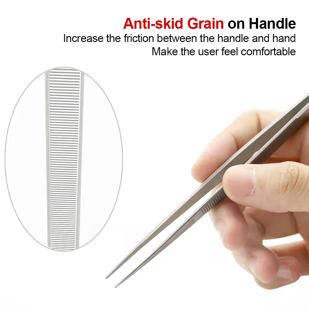 Adjustable Self Clamping Tweezers Jewelry Making Tool Slide Lock Stainless Steel Tweezers Electronic Component Repair Tools - Image 14