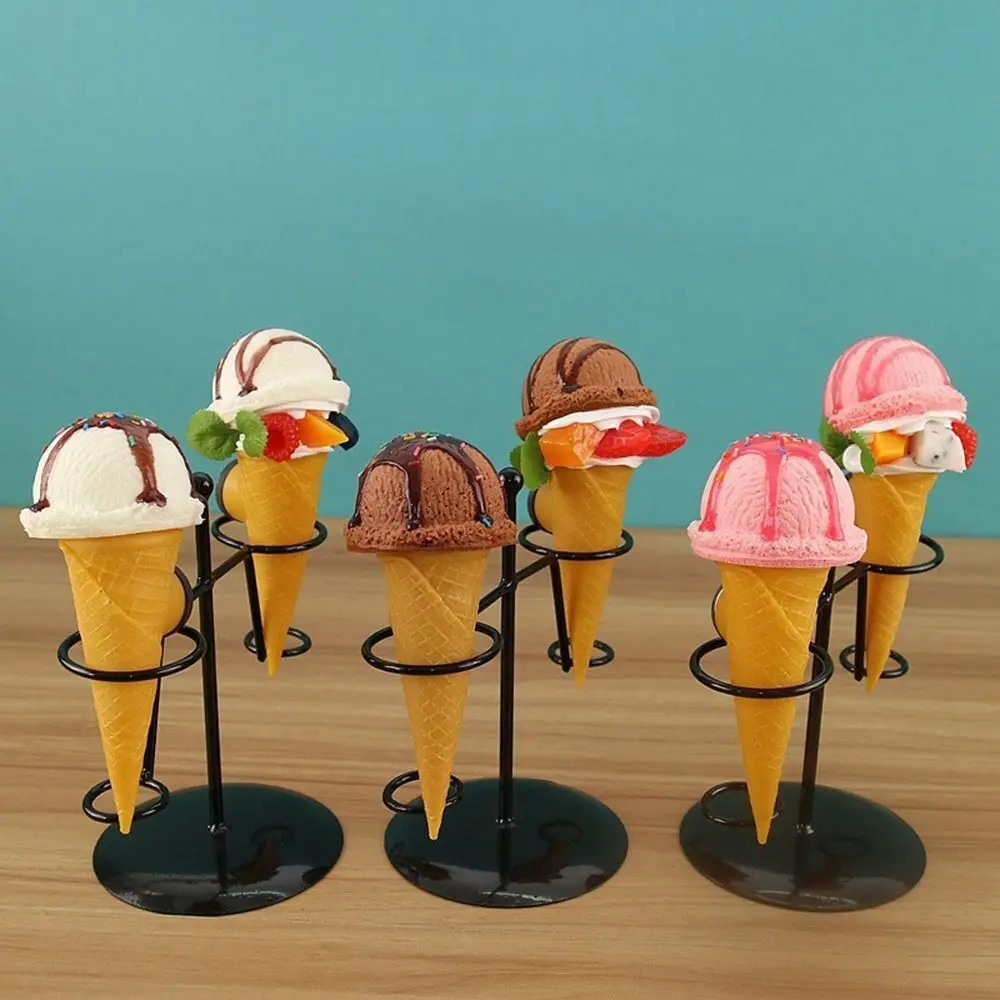 High-quality Iron Ice Cream Holder Display Rack Ice Cream Sweet Cone Holder Sweet Cone Sundae Dessert Stand Kitchen - Image 18