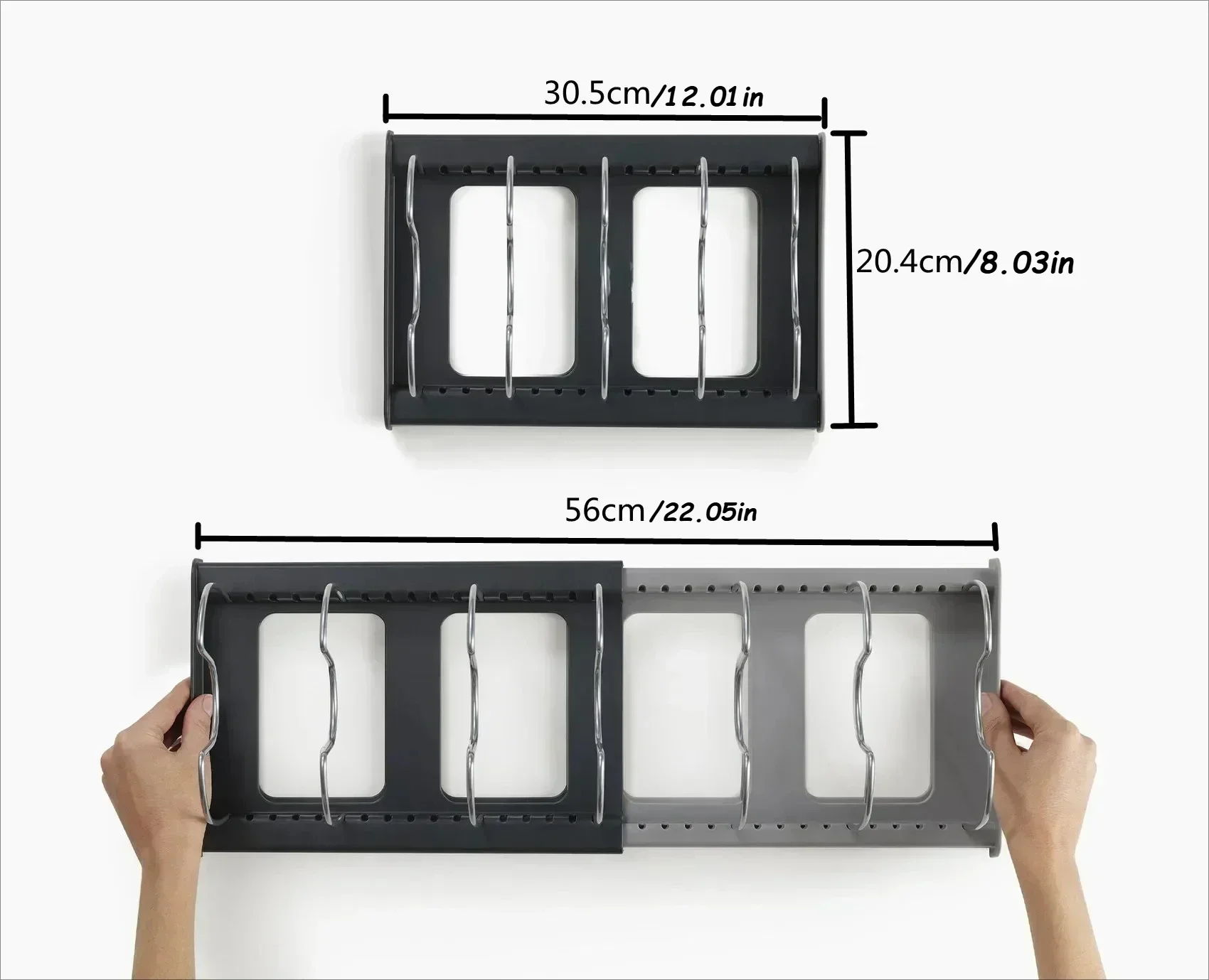 Expandable Pots and Pans Storage Rack for Cabinets Pot and Lid Holder with 6 Adjustable Shelves for Kitchen Organization Tools - Image 8