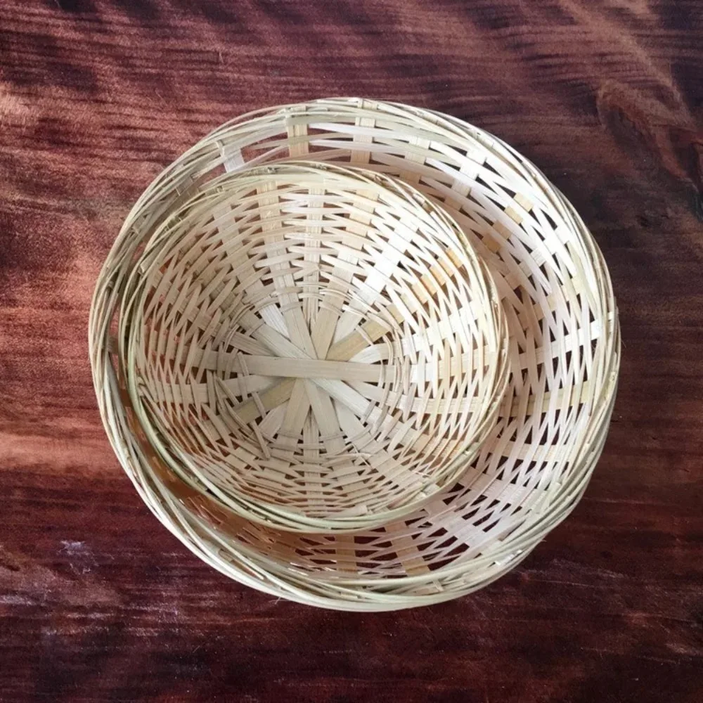 Vegetable Food Storage Basket Bread Fruit Round Dustpan Decorative Woven Basket Desktop Decoration Egg Basket - Image 17