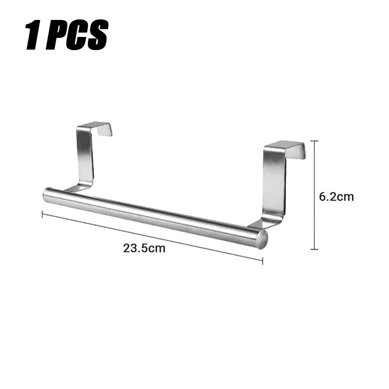 1/2 PCS Stainless Steel Towel Bar Cabinet Door Towel Hanging Bar Stainless Steel Bathroom Kitchen Cabinet Door Towel Wipe Rack - Image 9