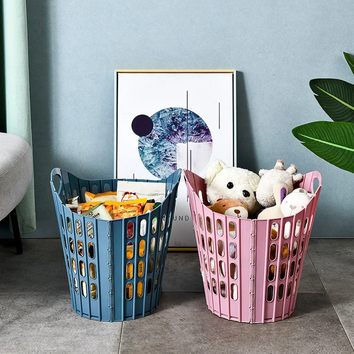 1pc Collapsible Laundry Hamper, High Capacity Portable Fabric Basket, Space Saving Foldable Storage Bin for Bathroom Bedroom - Image 10