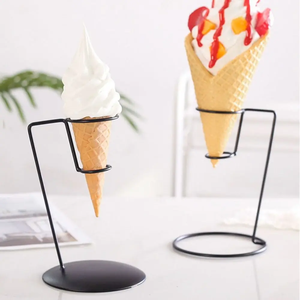 High-quality Iron Ice Cream Holder Display Rack Ice Cream Sweet Cone Holder Sweet Cone Sundae Dessert Stand Kitchen - Image 3