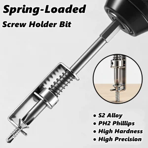 Spring-Loaded Screw Holder Drill Bit Anti-Drop Screwdriver Bit Fixing Clamp Set Screw Holder Drill Bit Phillips Screwdriver Bit