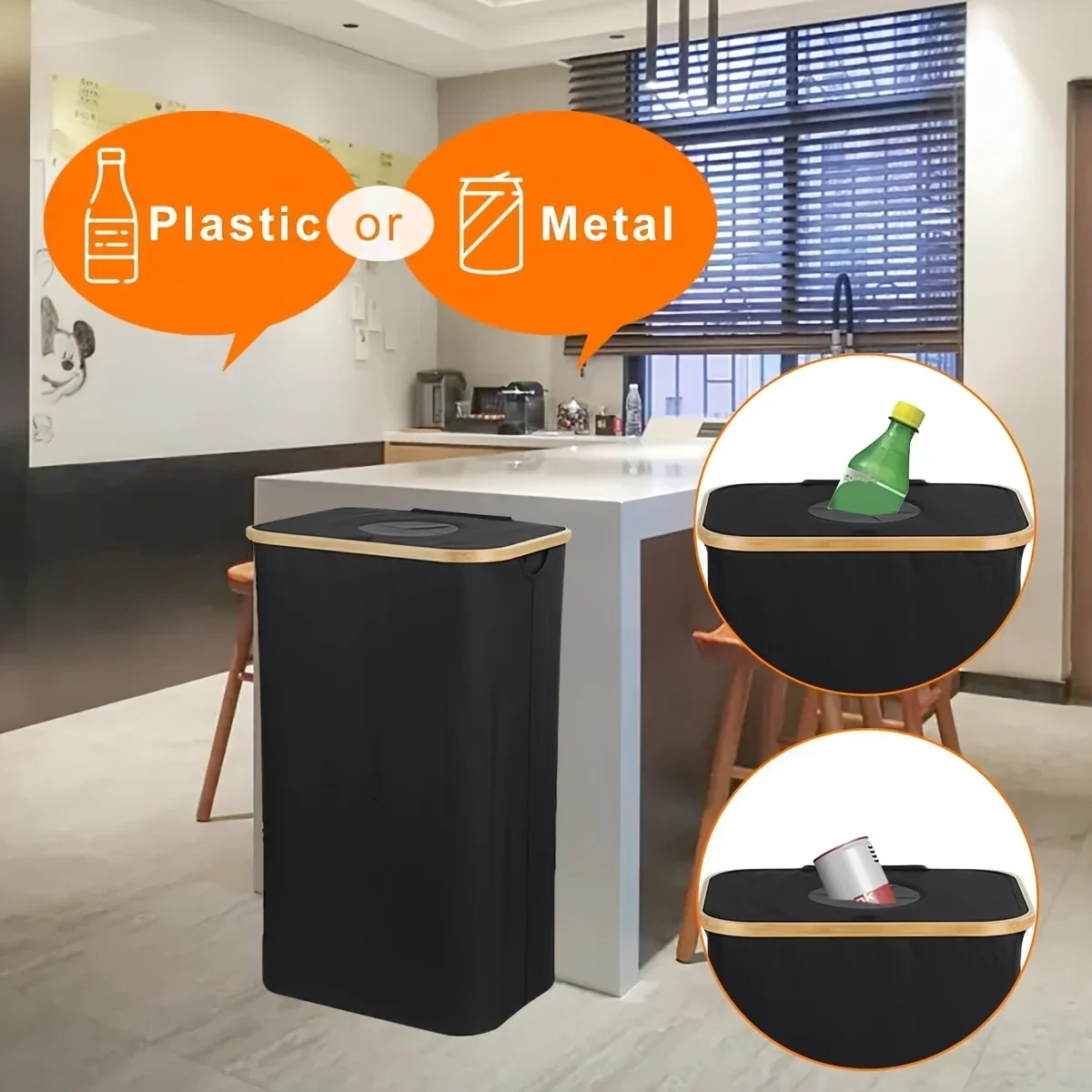 2PCS Folding Bottle Storage Basket, Recyclable Tote Bag for Home Indoor Use, Empty Bottle Organizer, Wastewater Collection Bag - Image 9