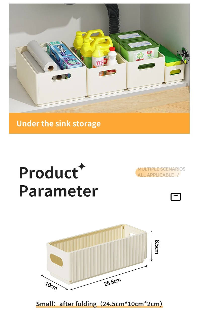 WORTHBUY Multi-functional Foldable Plastic Storage Box Kitchen Storage Organization Seasoning Jar Organizer Box Food Contianer - Image 31