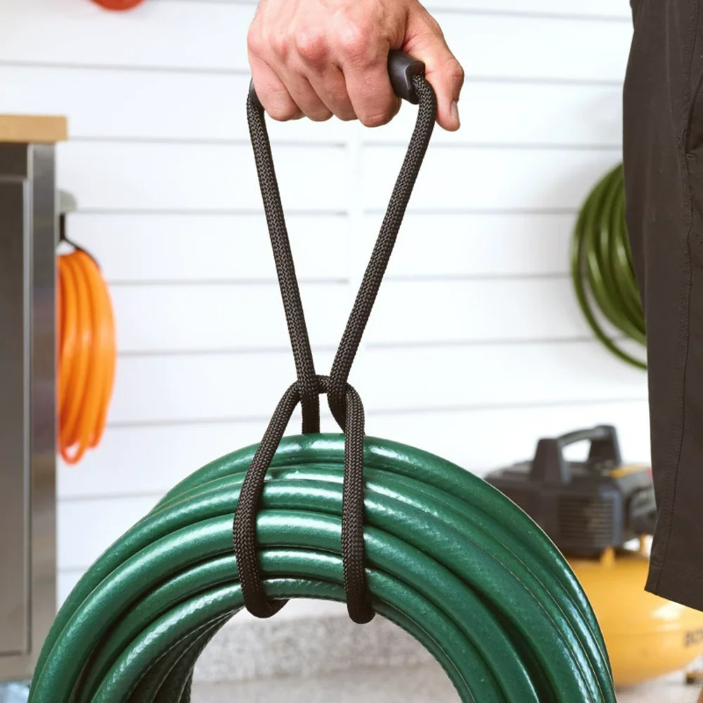 Storage Strap Heavy-Duty Hook and Loop Cord Carrying Strap Hanger and Organizer with Handle for Pool Hoses Garden Hoses Cables - Image 4