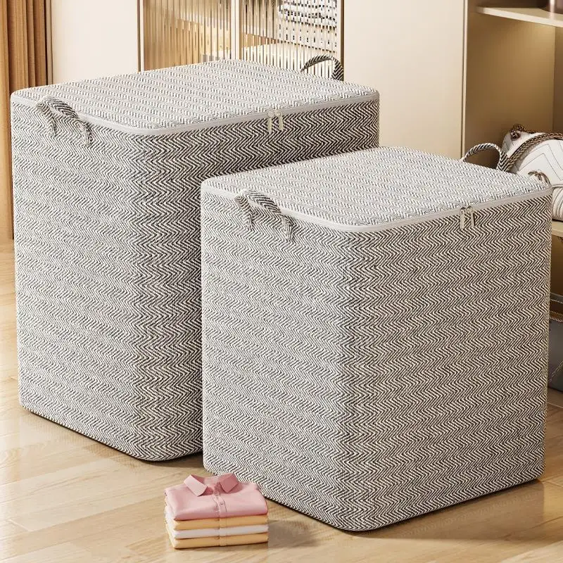 Large Capacity Clothes Storage Box 220L with Lid Organizer Bag for Laundry Basket Home Closet Bedroom Storage Solution - Image 11