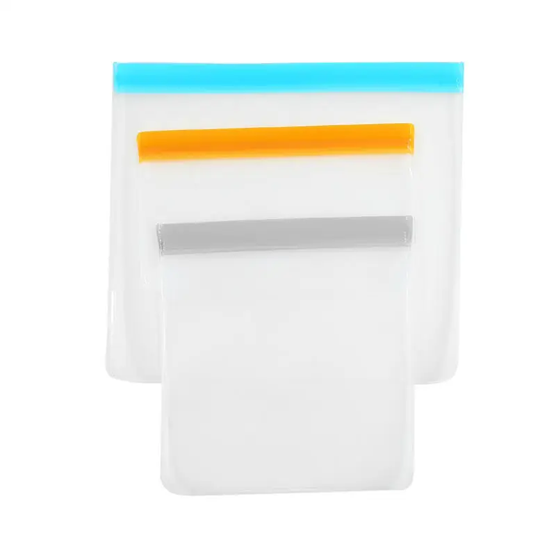 Thickened PEVA Food Bag Reusable Freezer Bag Food Storage Bags Ziplock Leakproof Fresh Snack Bag Food Grade Lunch Bag for Fridge - Image 17