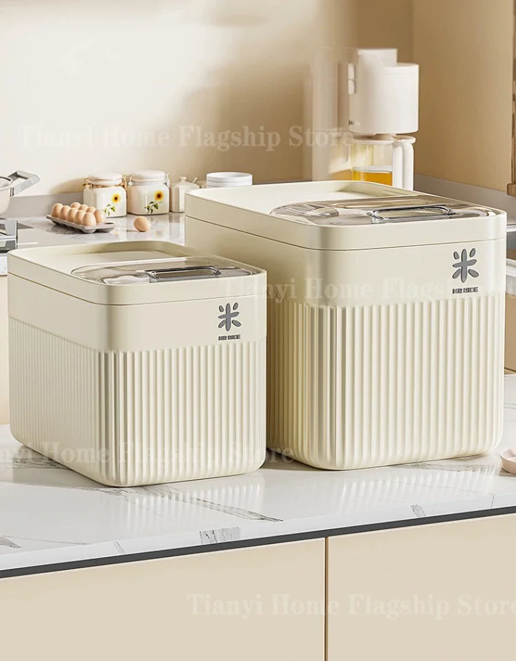 5/10/15KG Rice Storage Box Home with Lid Insect Proof Moisture Proof Rice Box Sealed Jar Kitchen Container Storing Dry Grain - Image 16