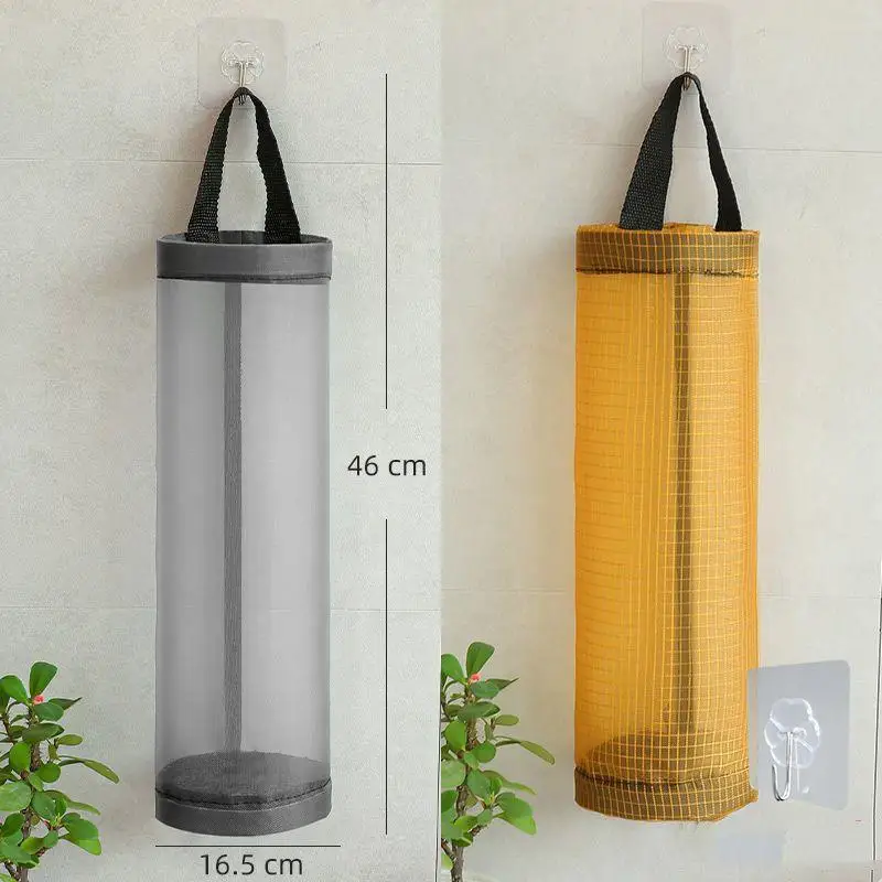 3/2/1PC Home Grocery Bag Holder Wall Mount Plastic Bag Holder Dispenser Hanging Storage Garbage Bag Kitchen Garbage Organizers - Image 6