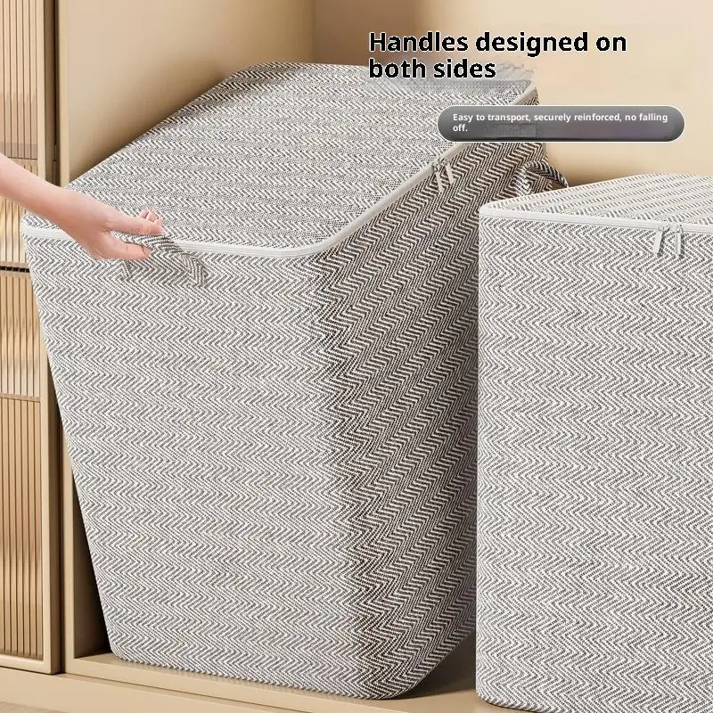 Large Capacity Clothes Storage Box 220L with Lid Organizer Bag for Laundry Basket Home Closet Bedroom Storage Solution - Image 13