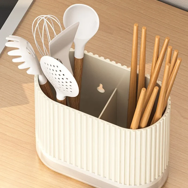 Household Kitchen Wall Mount Chopsticks Holder Drain Dry Utensil Organizer No Drill Kitchen Countertop Storage for Spoon Fork - Image 3