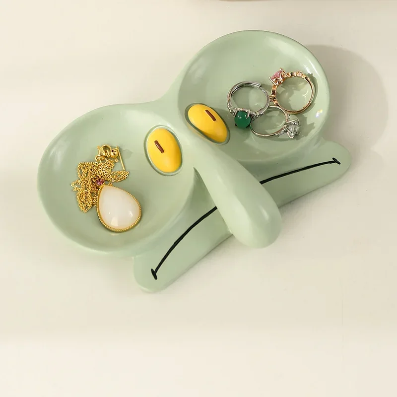 Cartoon Tray Sponges Baby Octopus Brother Glasses Frame Jewelry Box Storage Tray Decoration Cute Office Desktop Decorative Tray - Image 3