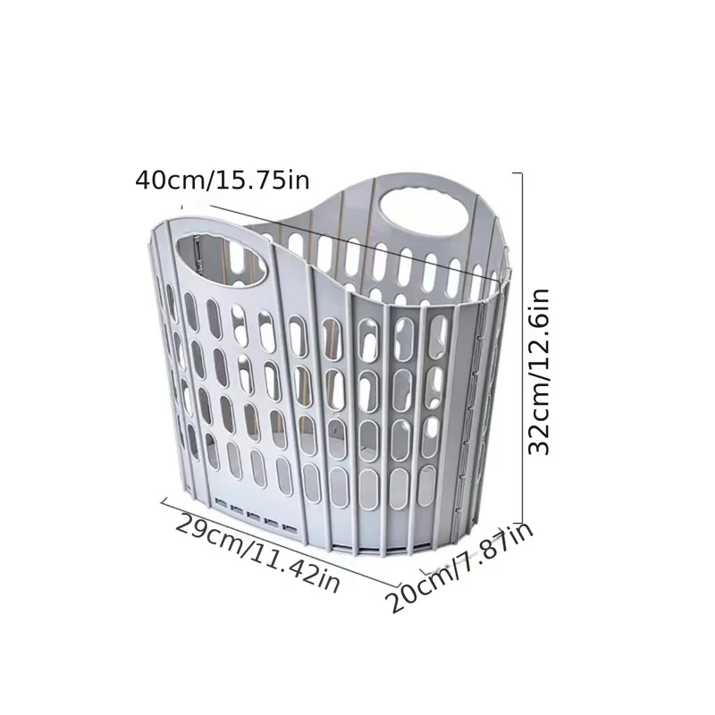 1pc Collapsible Laundry Hamper, High Capacity Portable Fabric Basket, Space Saving Foldable Storage Bin for Bathroom Bedroom - Image 5