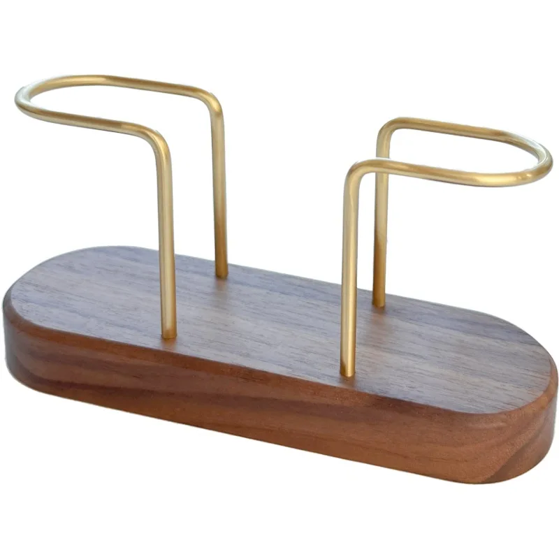 HeMu Walnut Wood & Brass 2-in-1 Napkin Holder with Toothpick Dispenser – Elegant Table Organizer for Kitchen, Dining Room & Cafe - Image 5