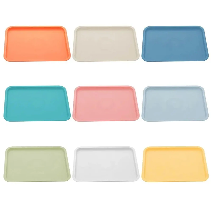 1pc Rectangular Pallet Nordic Multiple Colors Plastic Storage Tray Food Bread Pan Hotel Service Kitchen Fruit Dessert Tray - Image 18