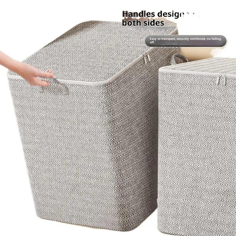 Large Capacity Clothes Storage Box 220L with Lid Organizer Bag for Laundry Basket Home Closet Bedroom Storage Solution - Image 14