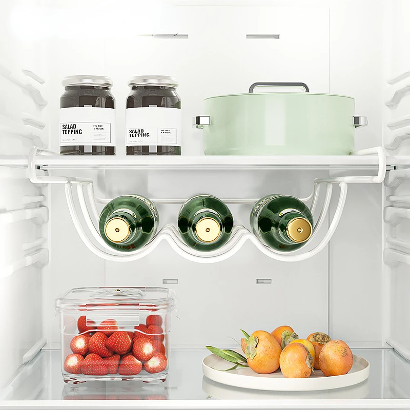 Creative Home Furnishing Accessories Beer Bottle Fridge Organizer Wine Display Shelf Holder Hook Refrigerator Storage Rack - Image 3