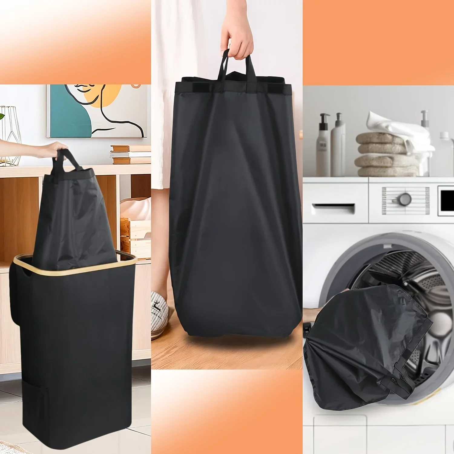 2PCS Folding Bottle Storage Basket, Recyclable Tote Bag for Home Indoor Use, Empty Bottle Organizer, Wastewater Collection Bag - Image 10