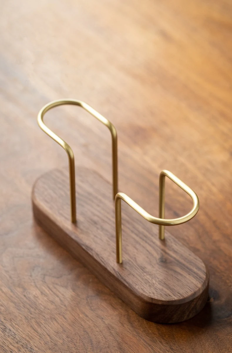 HeMu Walnut Wood & Brass 2-in-1 Napkin Holder with Toothpick Dispenser – Elegant Table Organizer for Kitchen, Dining Room & Cafe - Image 17