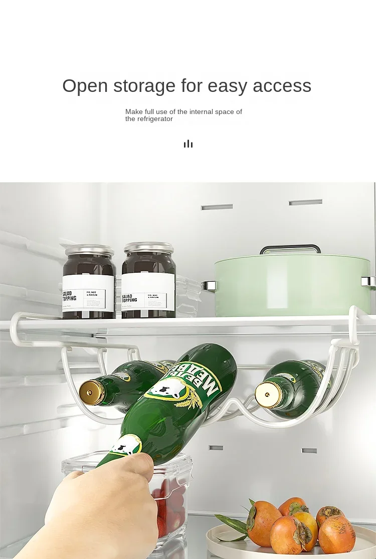Creative Home Furnishing Accessories Beer Bottle Fridge Organizer Wine Display Shelf Holder Hook Refrigerator Storage Rack - Image 10