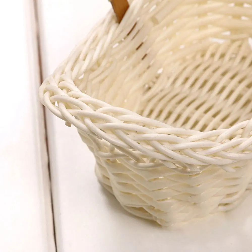 Beautiful Hand Made Flower Storage Basket Hand-Woven 3 Shapes Wicker Flower Basket Shopping Storage Hamper Basket - Image 4