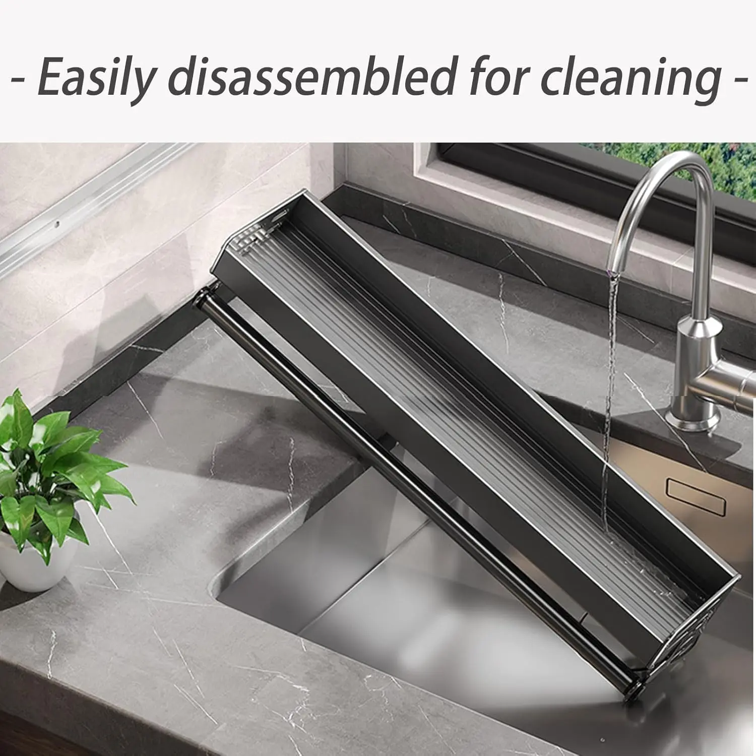 Wall Mount Utensil Holder Multifunctional Spice Organizer Shelf with Hooks Kitchen Hanging Storage Wall Shelf - Image 3