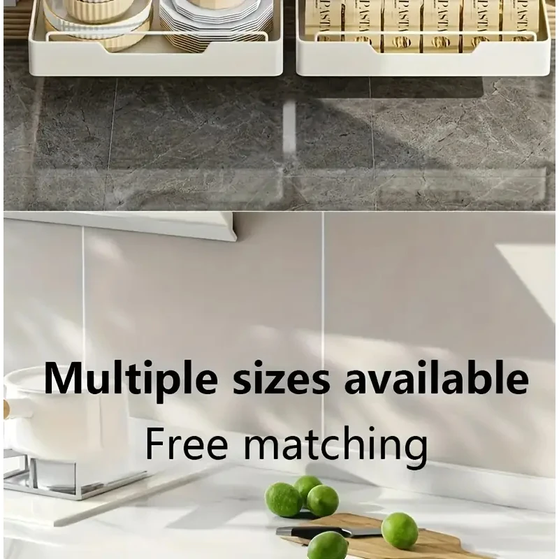 New Kitchen Storage Rack with Slide Rails Pull-out Kitchen Drawer Type Storage Tray Spice Box Storage Shelf Cabinets Organizer - Image 36