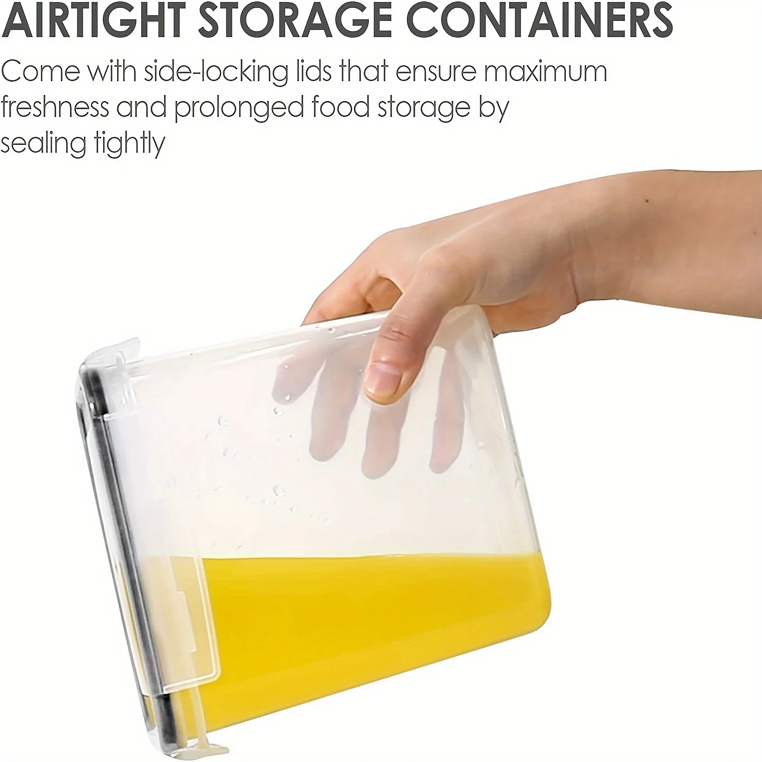 6Pcs Airtight Food Storage Containers Kitchen Pantry Storage Containers For Sugar, Flour And Baking Supplies Kitchen Accessories - Image 11